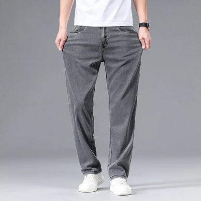 Men's Straight Leg Relaxed Fit Jeans - Fashinoza