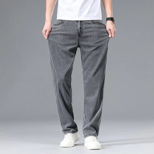 Men's Straight Leg Relaxed Fit Jeans - Fashinoza