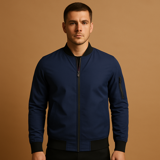 Men's Zip Bomber Jacket - 
Fashinoza