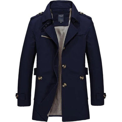 Elegant Women's Classic Trench Coat: All-Season Style with Belted Waist