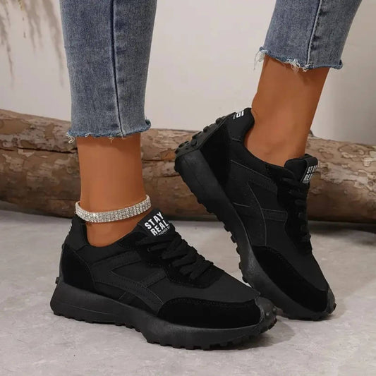 Women's Retro Lace-Up Sneakers Casual Athletic Shoes - Fashinoza