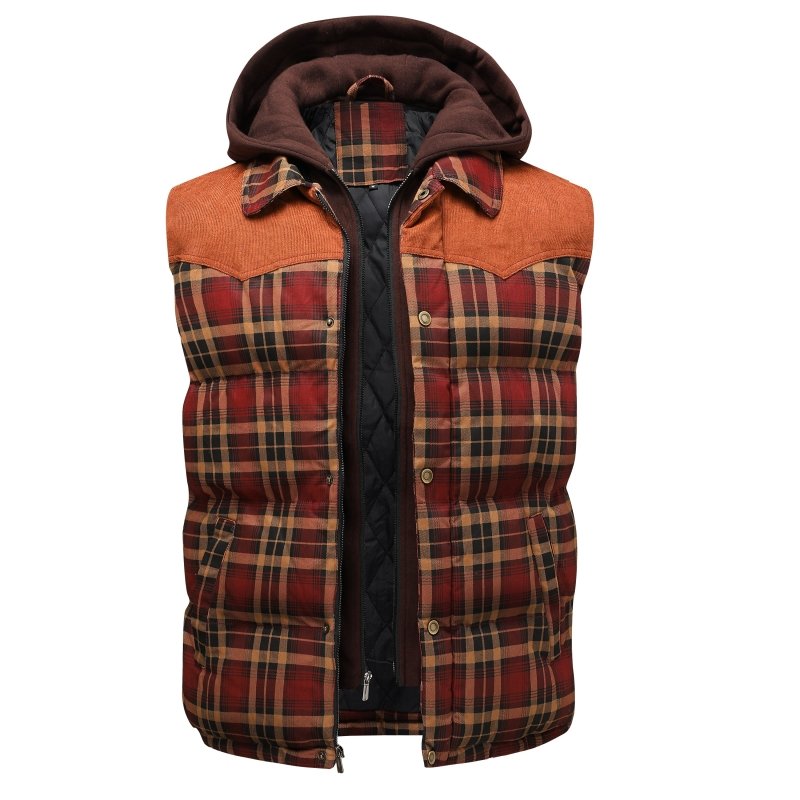 Men's Quilted Puffer Vest - Fashinoza