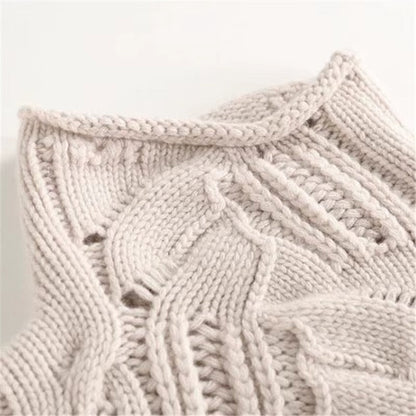 Women's Cable Knit Crew Neck Sweater