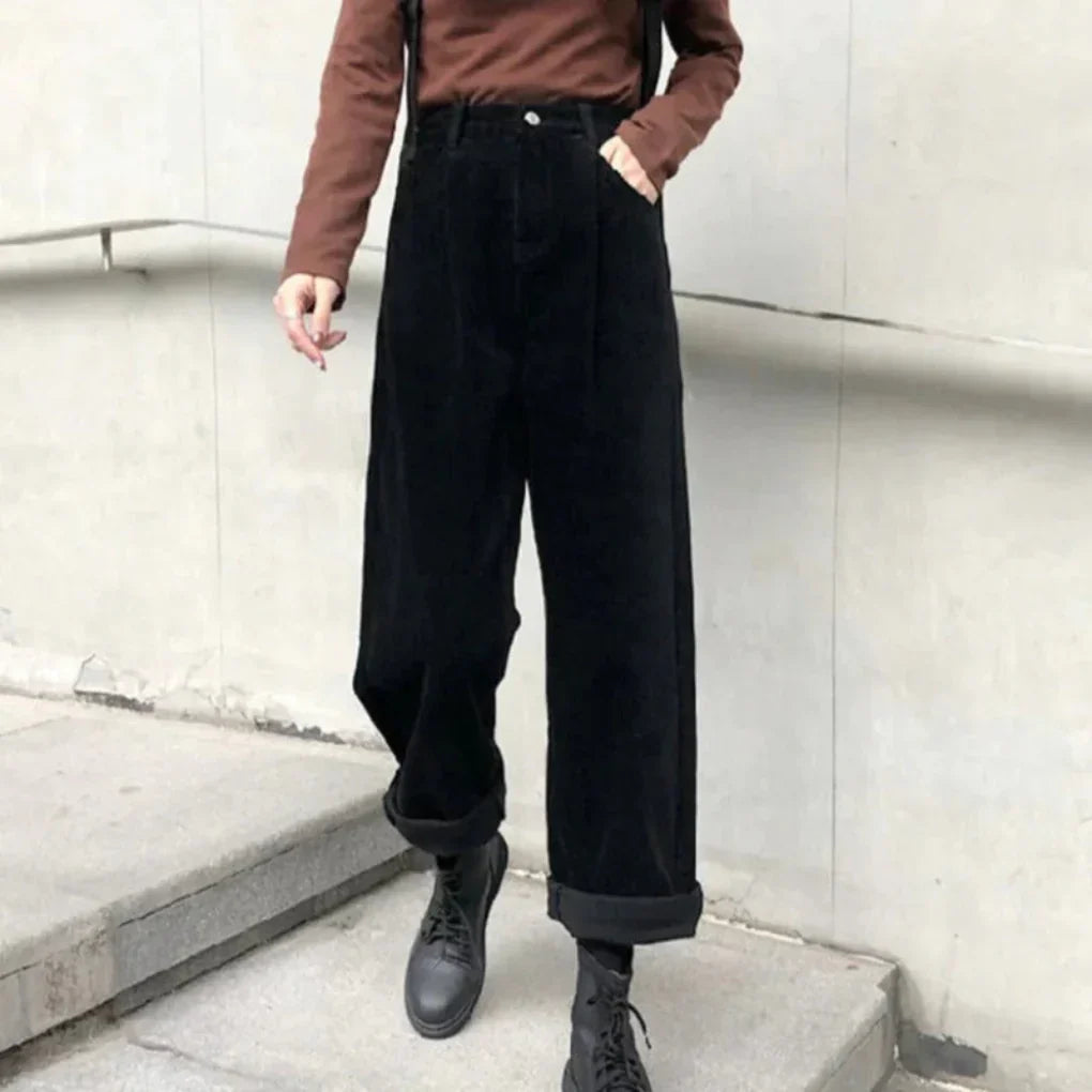 Women's Corduroy Pants Rich Texture Brown