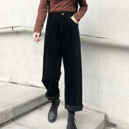 Women's Corduroy Pants Rich Texture Brown