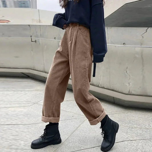Women's Corduroy Pants Rich Texture Casual - Fashinoza
