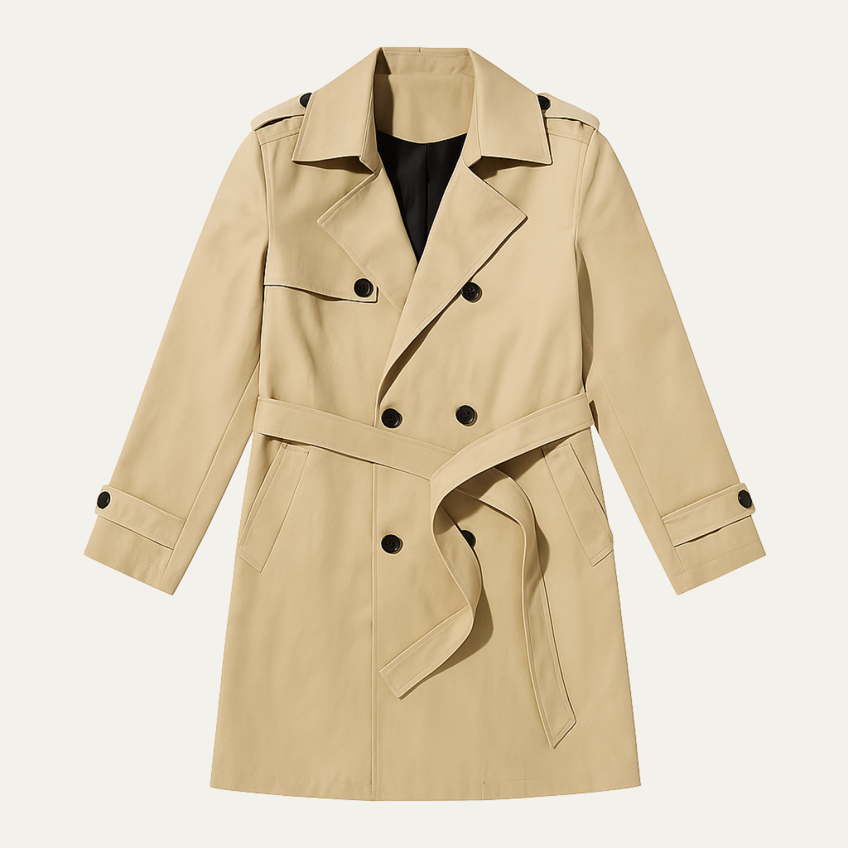 Crownport Men's Double Breasted Trench Coat Waterproof Long - Fashinoza
