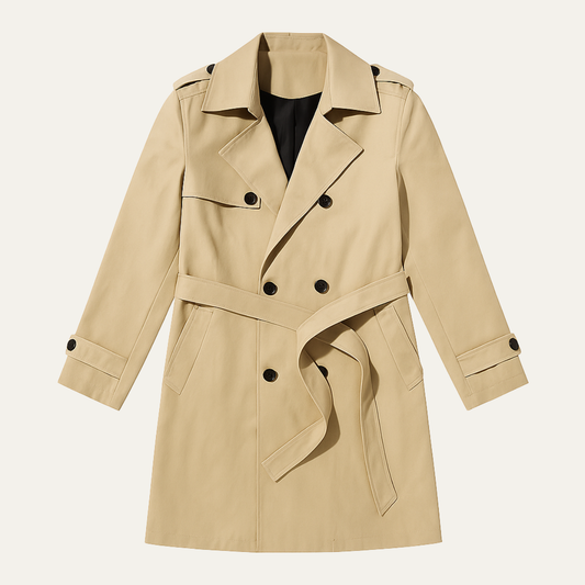 Crownport Men's Double Breasted Trench Coat Waterproof Long - Fashinoza