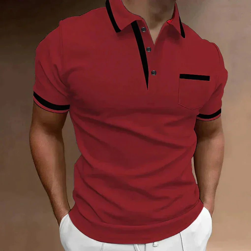 Men's Polo Shirt Classic Cotton Short Sleeve Navy