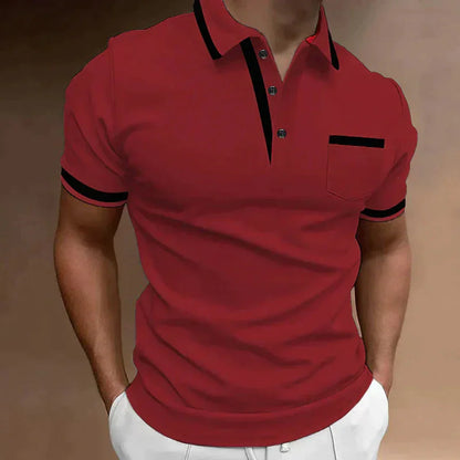 Men's Polo Shirt Classic Cotton Short Sleeve Navy