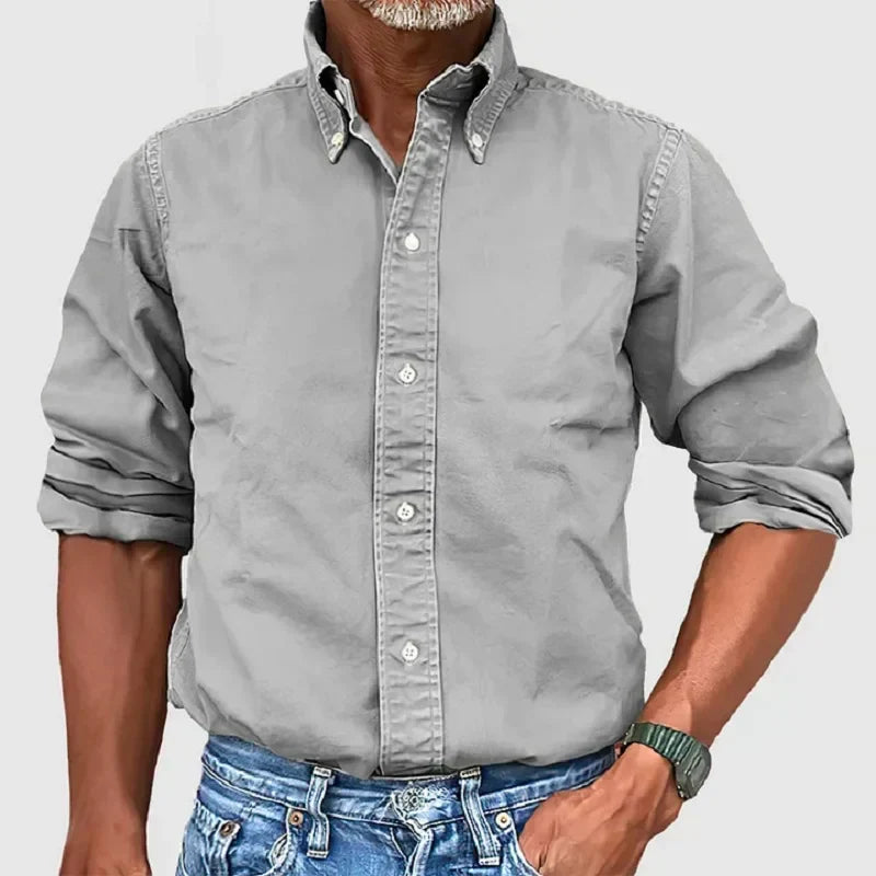 Men's Classic Cotton Shirt Comfortable Fit