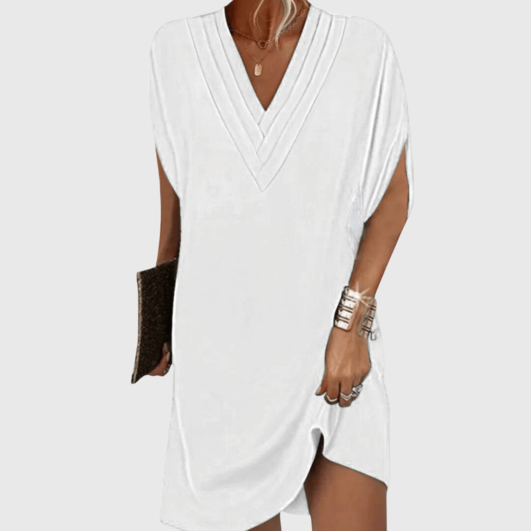 Kimberly | Womens V Neck Loose Mini Dress