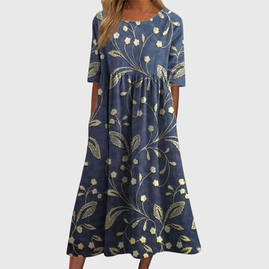 Lily | Womens Vintage Floral Midi Dress