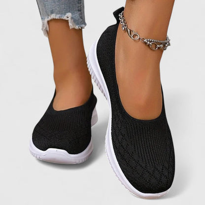 Brianna | Womens Lightweight Slip On Knit Flats