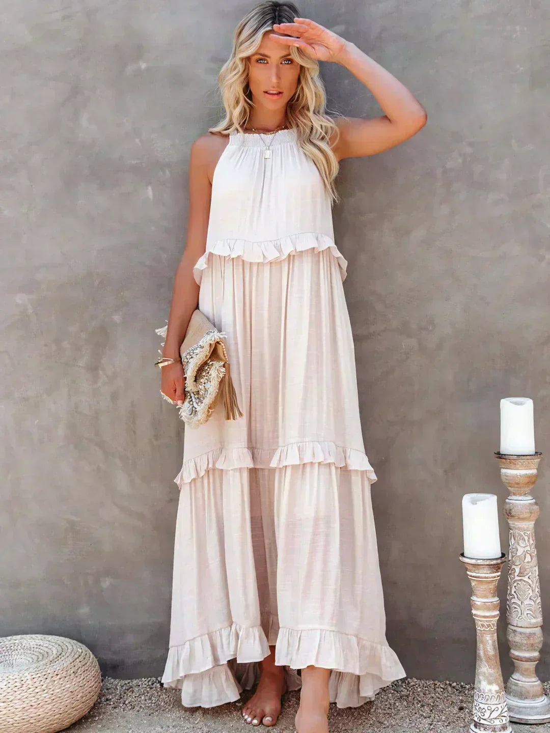 Women's Elegant Heather Dress - 
Fashinoza