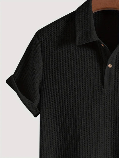 Men's Casual Polo Shirt Cotton Blue