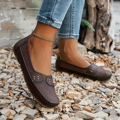 Women's Flat Loafers Slip-On Rounded Toe