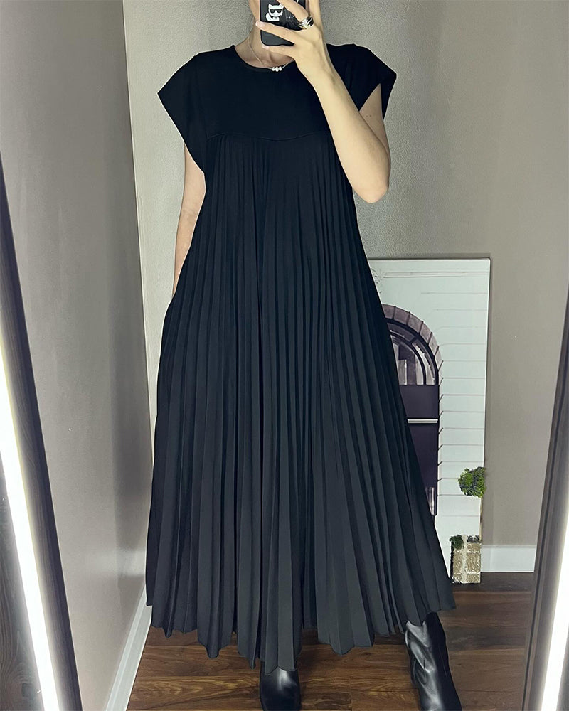 Women's Pleated Maxi Dress Flowy Cocktail