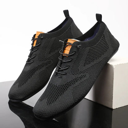 Men's Slip On Shoes Knit Low Lace Detail
