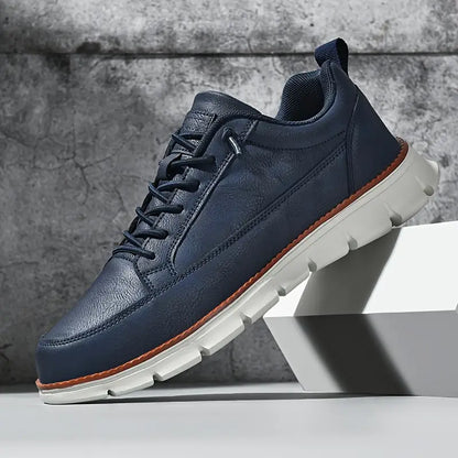 Men's Lace-Up Sneakers Rounded Toe - Fashinoza