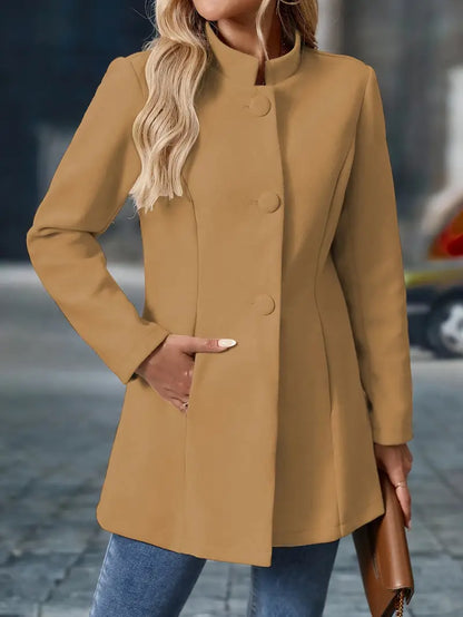Minimalist Structured Button Coat