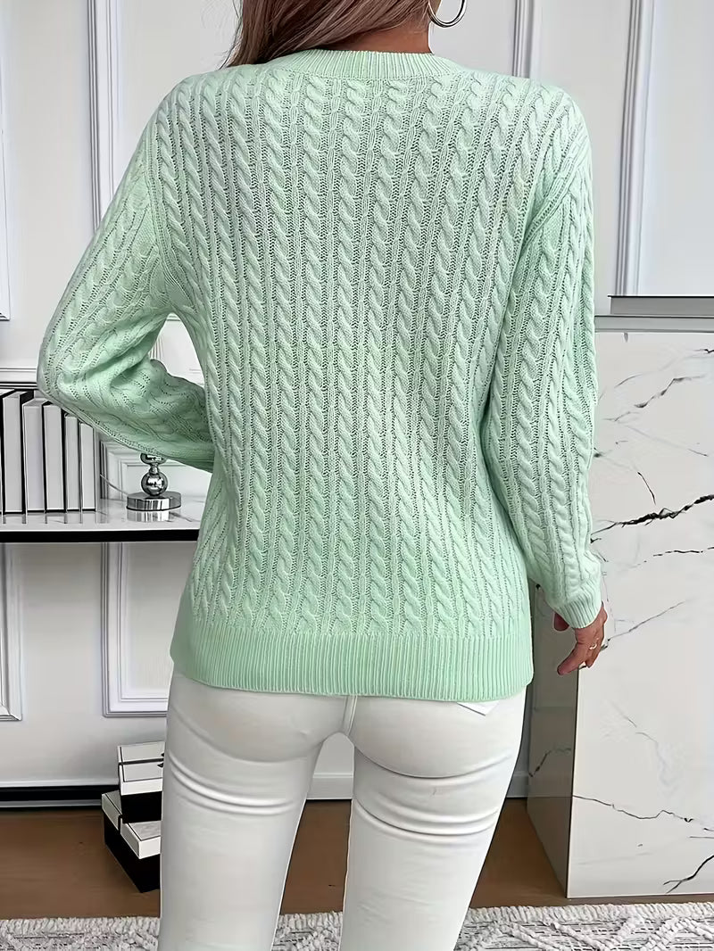 Gabriella | Women’s Spring Summer Cable Pattern Sweater