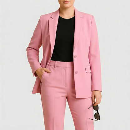 Aurelyne | Women’s Structured Blazer & Pleated Pants Set