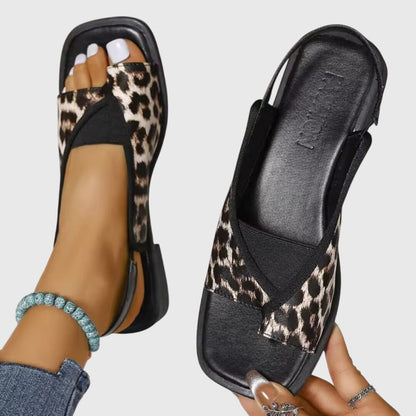 Women's Colorblock Slip-On Flat Sandals