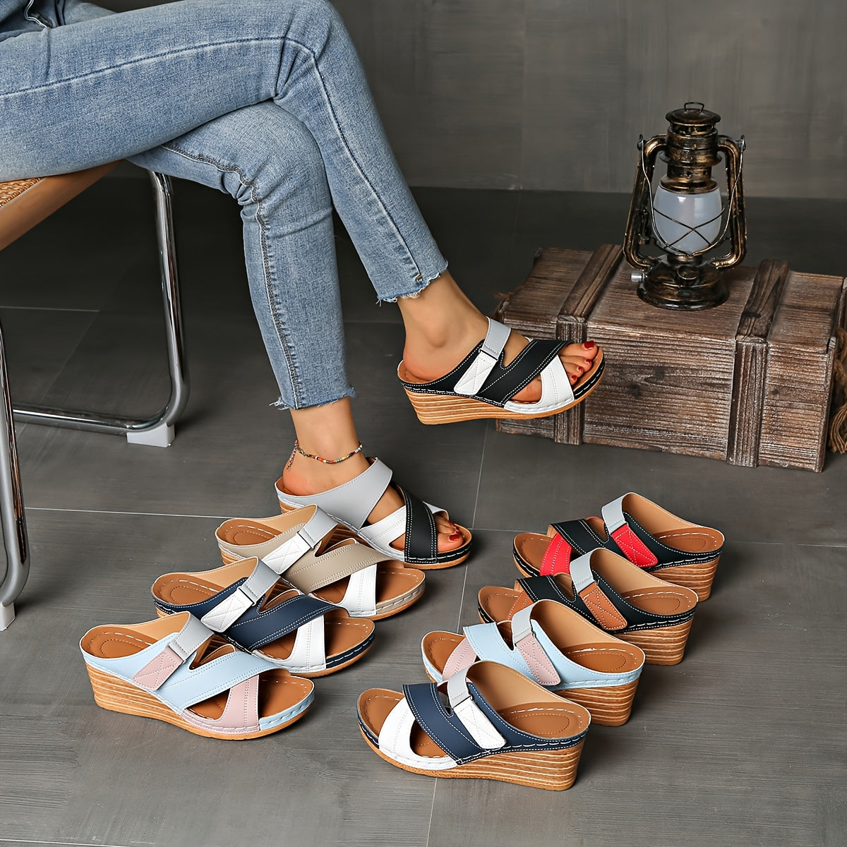 Women's Wedge Slide Sandals