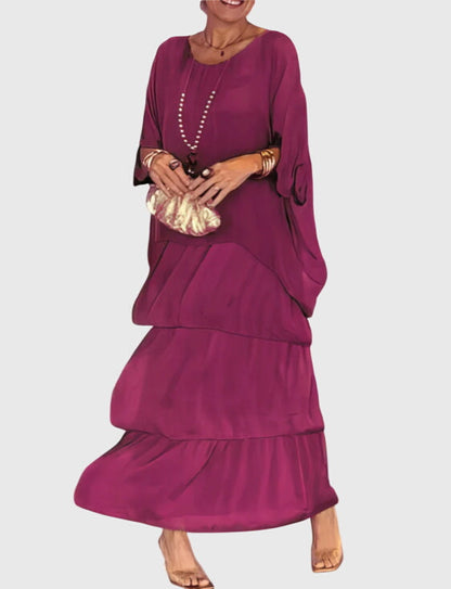 Camille | Womens Boho Layered Maxi Shorts Dress