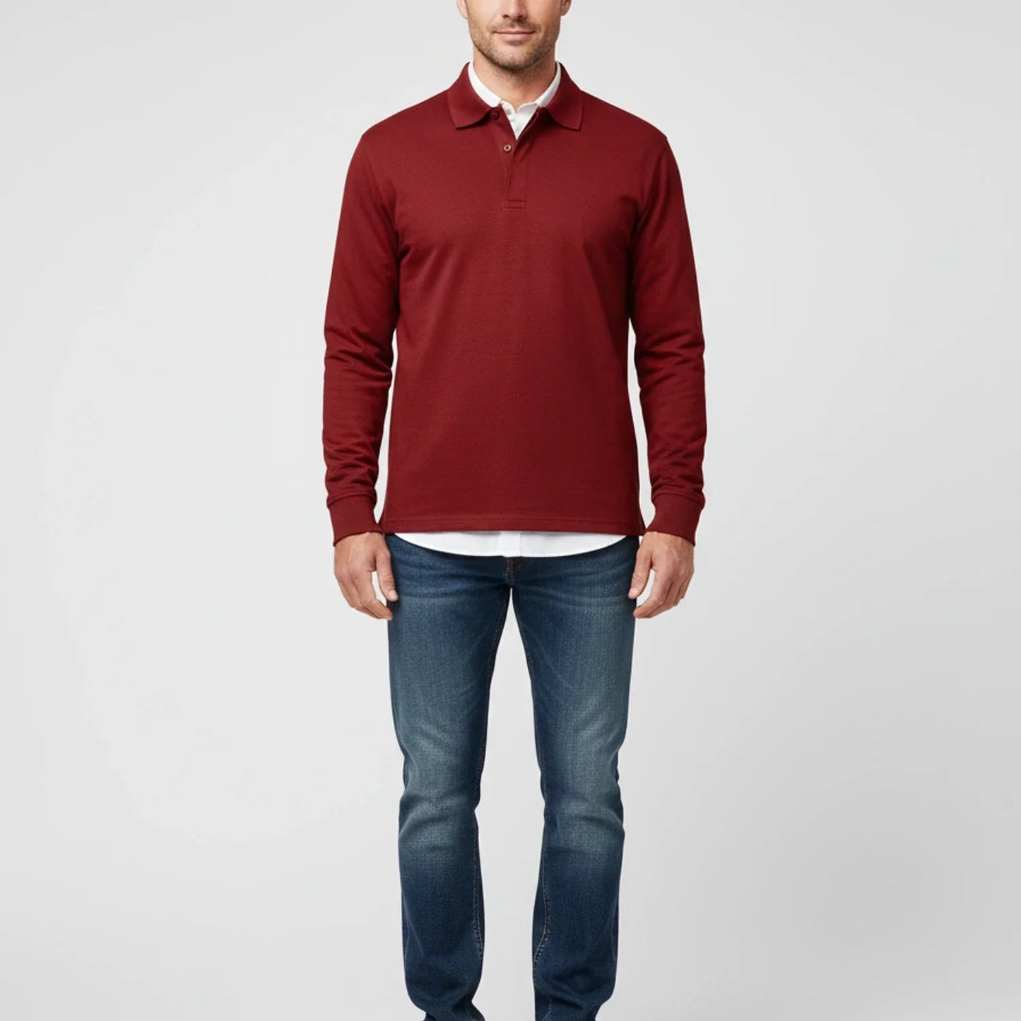 Liam | Men's Spring Long-Sleeve Polo Shirt