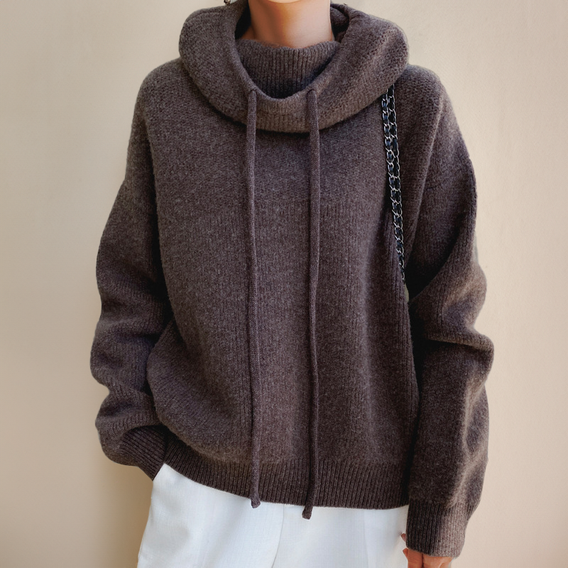 Women's Knitted Hoodie - 
Fashinoza