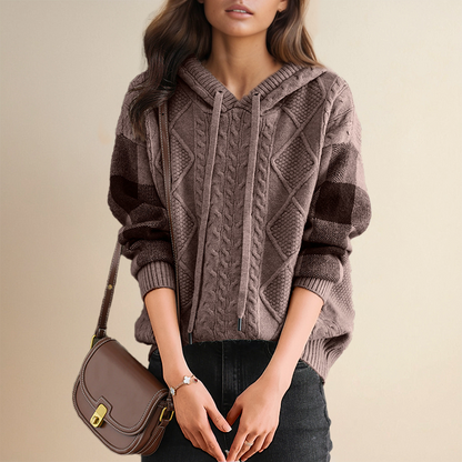 Leonie | Cozy Hooded Knit Sweater
