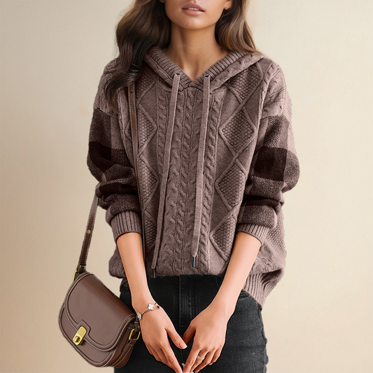 Leonie | Cozy Hooded Knit Sweater