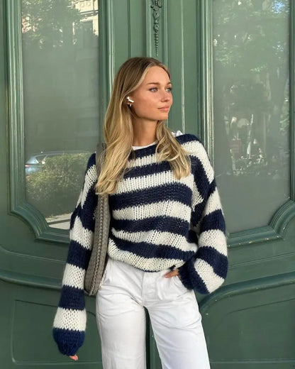 Women's Asymmetrical Long Sleeve Sweater Textured - 
Fashinoza
