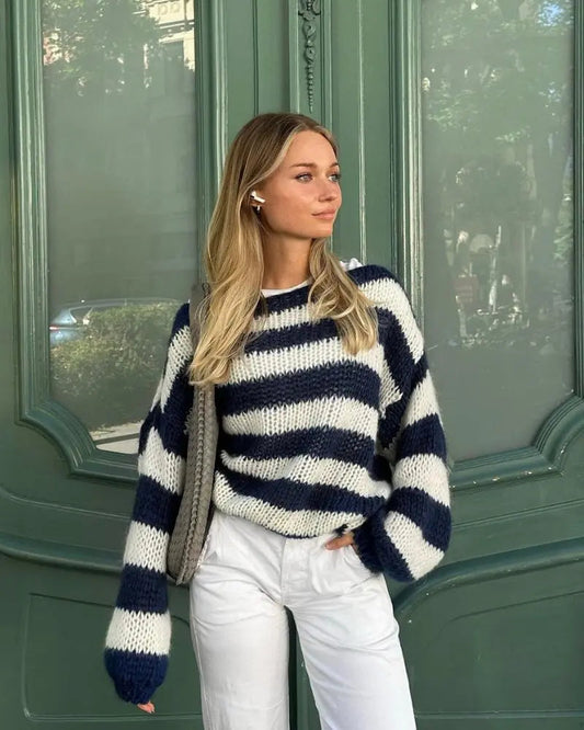 Women's Asymmetrical Long Sleeve Sweater Textured - 
Fashinoza