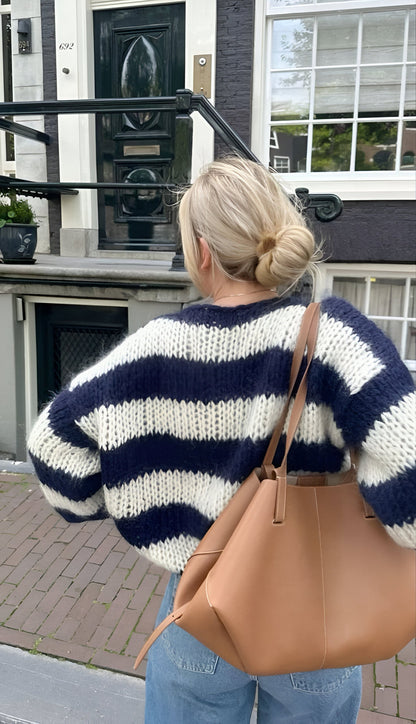 Women's Asymmetrical Long Sleeve Sweater Textured