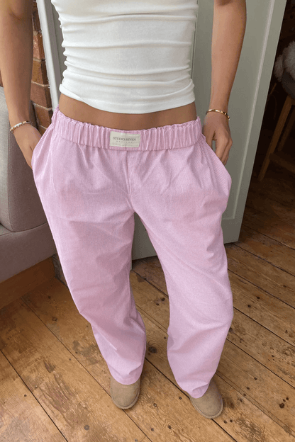 Women's Elastic Waist Pants with Side Pockets