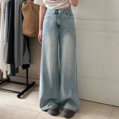 Women's Wide Leg Pants Button Closure - 
Fashinoza