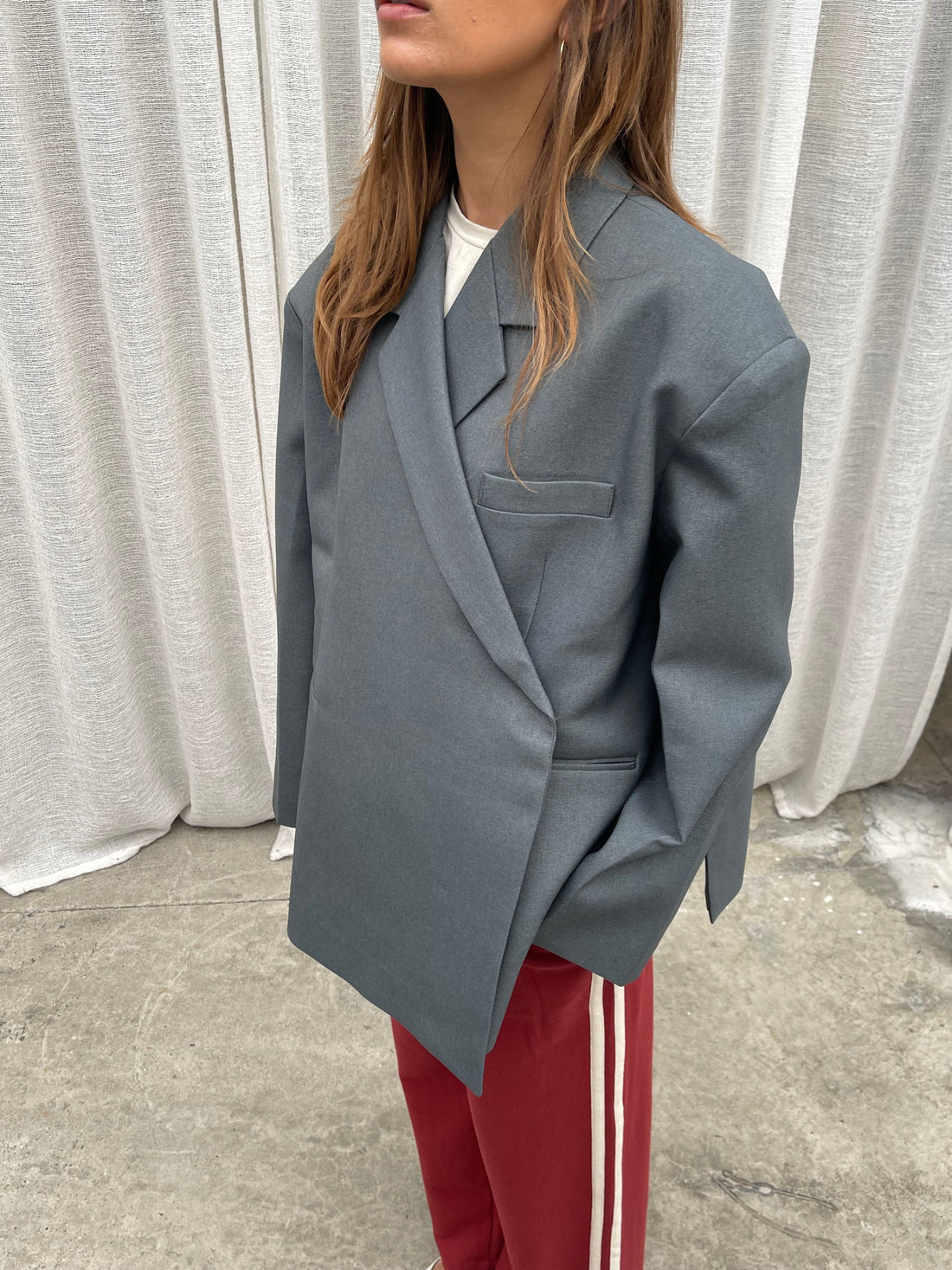 Women's Single Button Jacket Notched Lapel