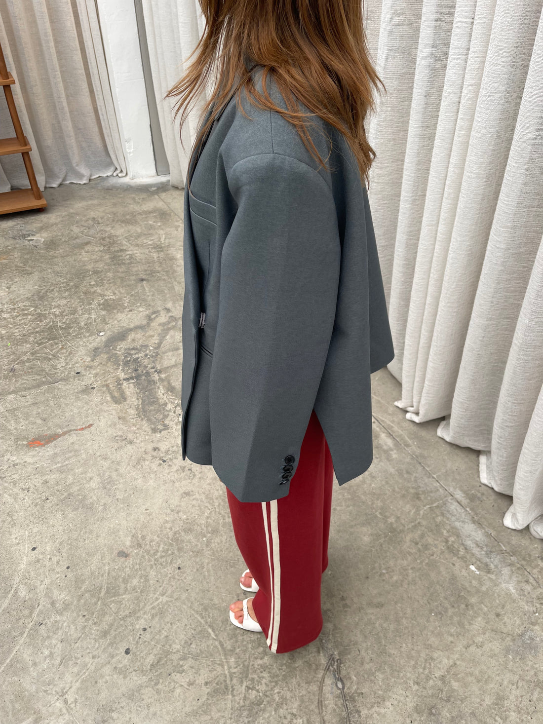 Women's Single Button Jacket Notched Lapel