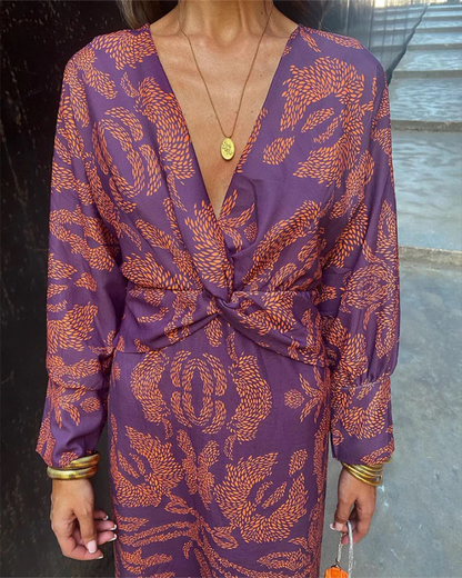 Women's Printed Midi Dress
