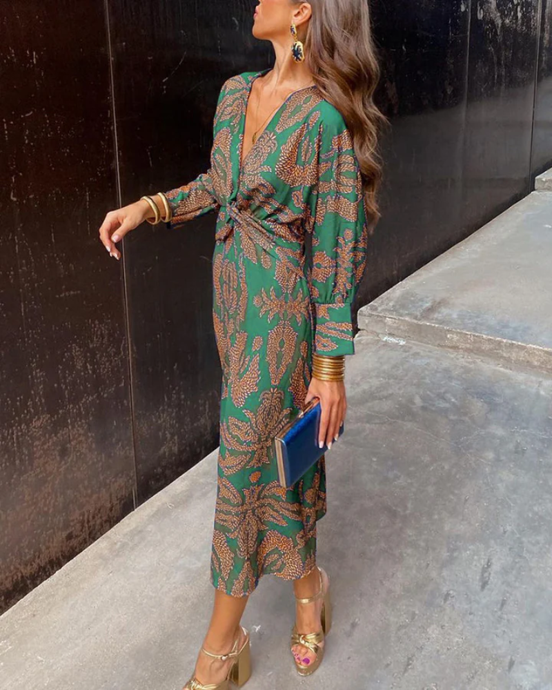 Women's Printed Midi Dress