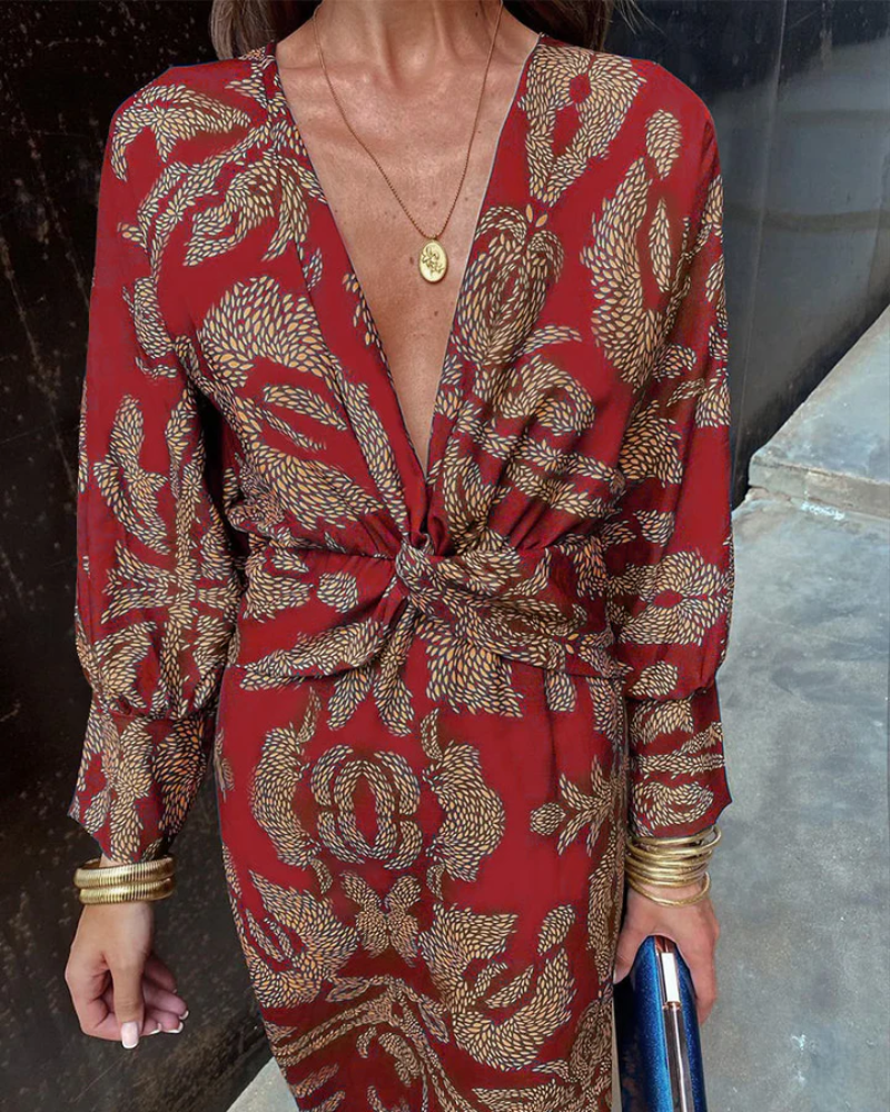 Women's Printed Midi Dress
