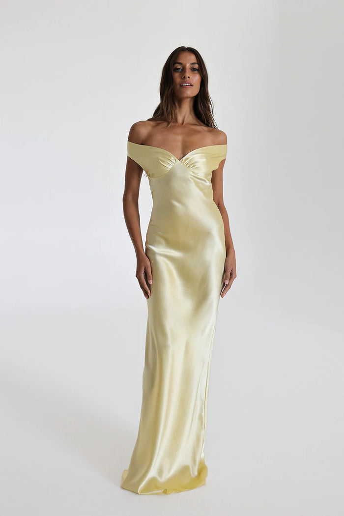 Women's Off Shoulder V Neck Maxi Dress - 
Fashinoza