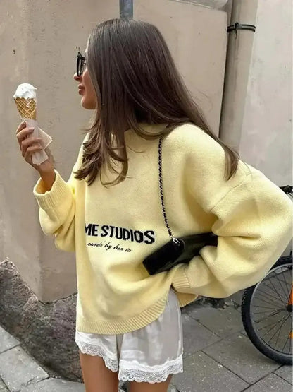 Women's Long Sleeve Round Neck Sweater