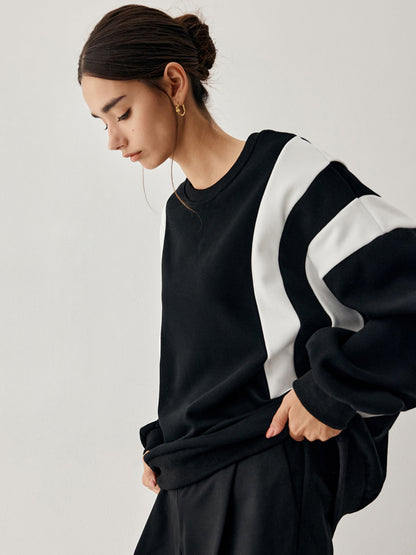 Women's Round Neck Stripe Sweater