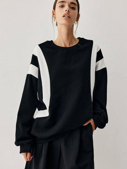 Women's Round Neck Stripe Sweater