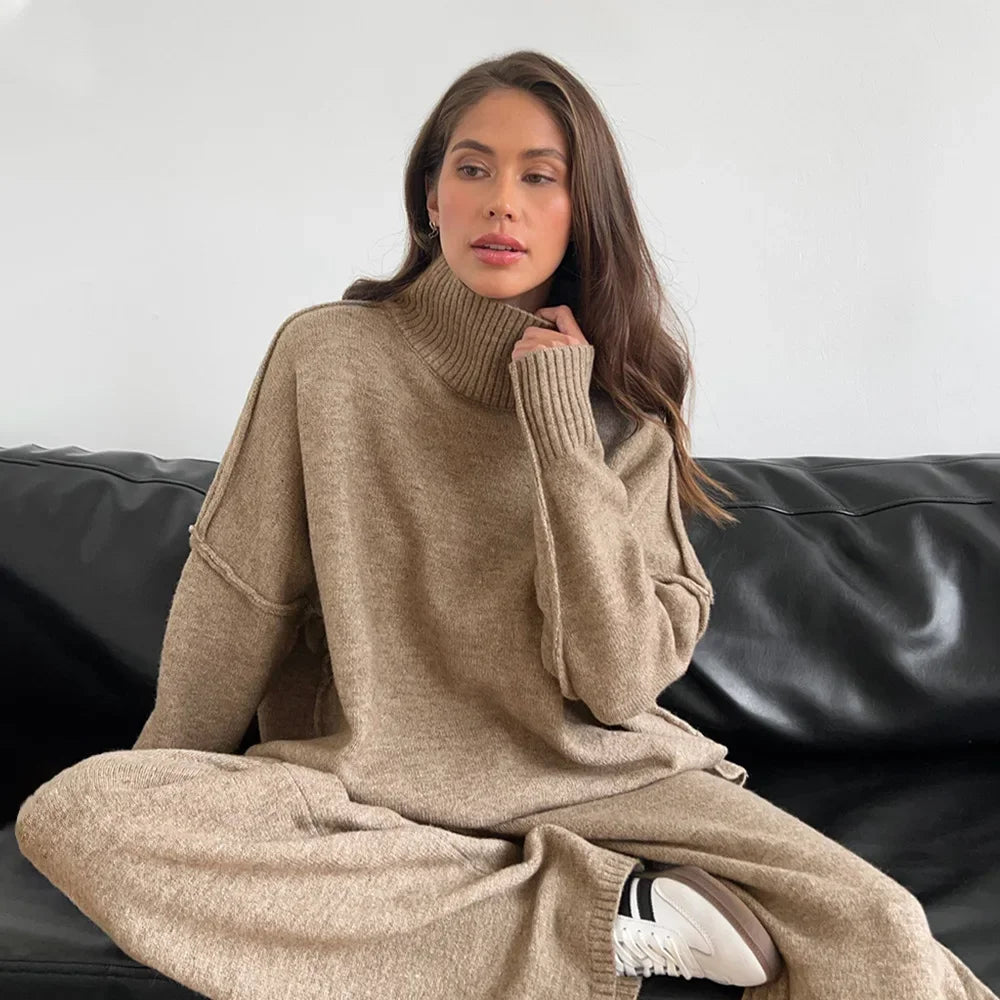 Women's Turtleneck Sweater Long Sleeve - 
Fashinoza