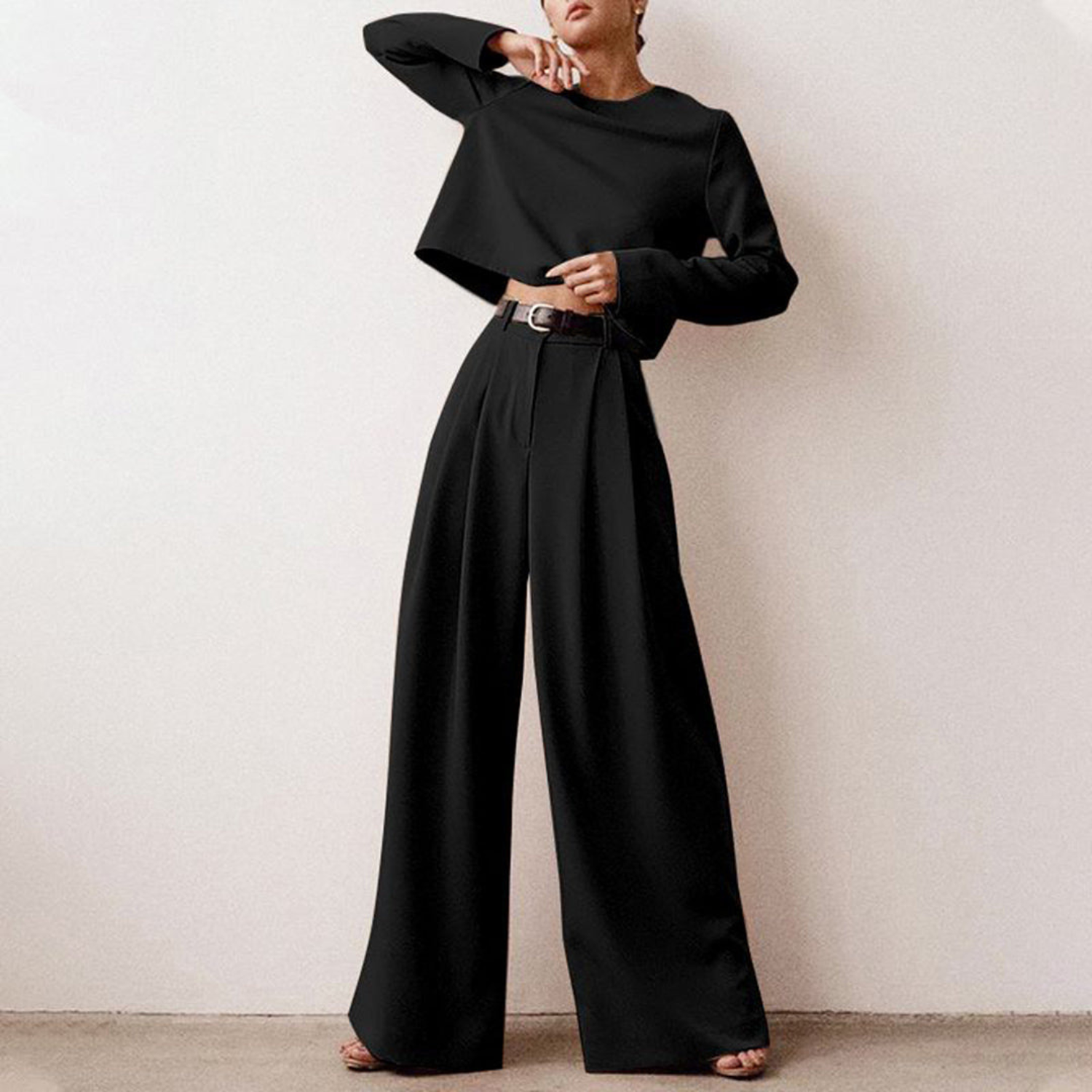 Women's Long Sleeve Pants Set - 
Fashinoza